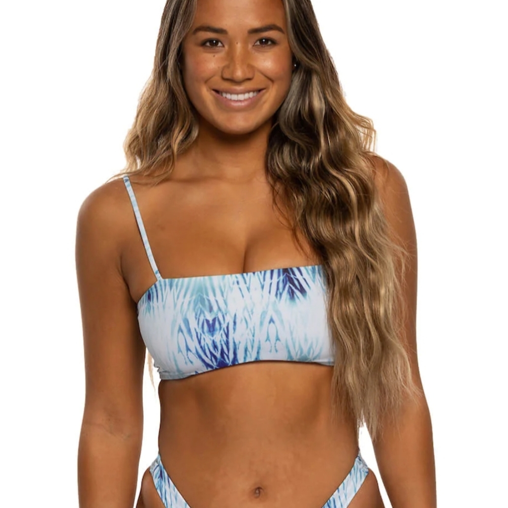 NWT Jolyn X Eryn Krouse 'Chika' bandeau bikini top size S, Mykonos